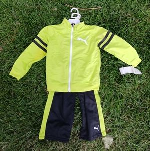 Green and Black Puma jumpsuit size 4t